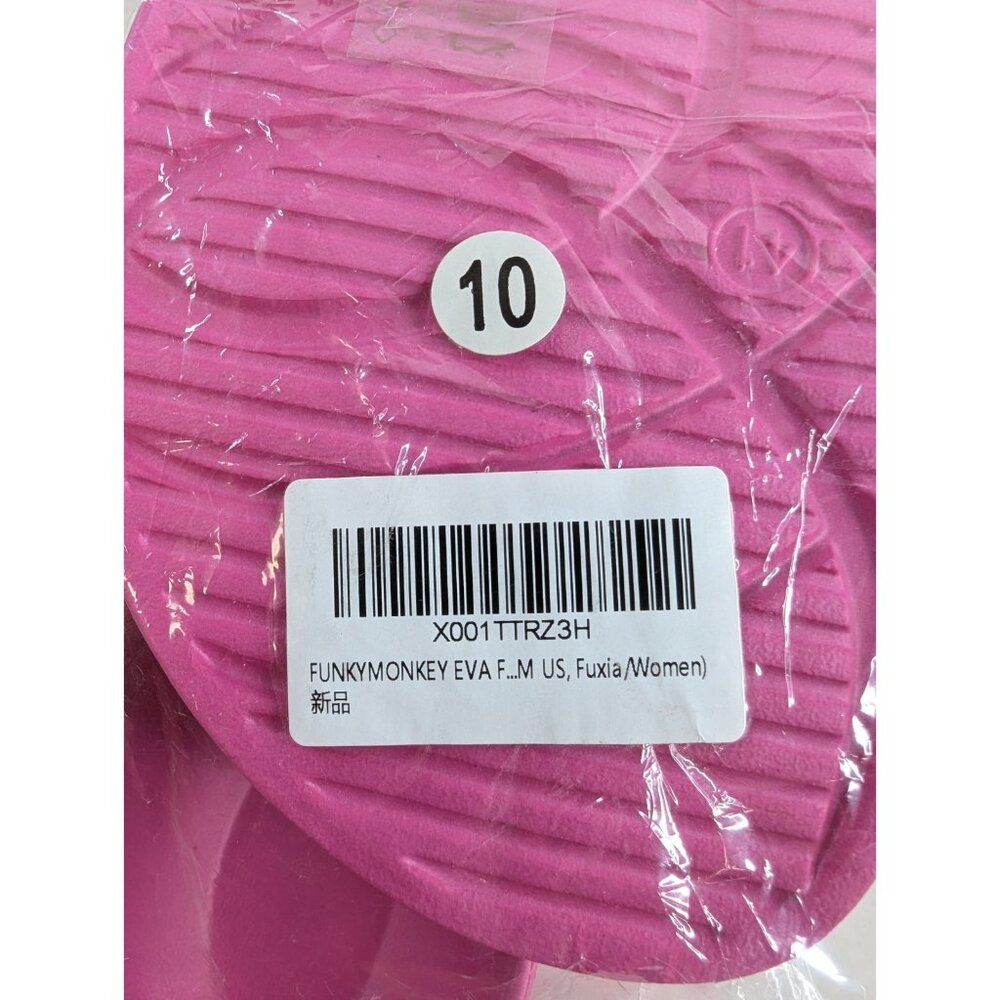 FUNKY MONKEY Women’s Pink Thong Flip Flop Arch Support Sandals Sz 10 New - Picture 9 of 9
